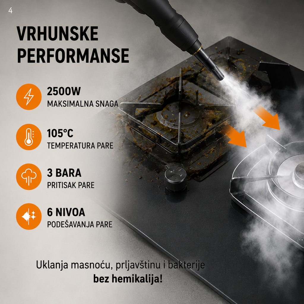 Paročistač sa kompresorom 2500W