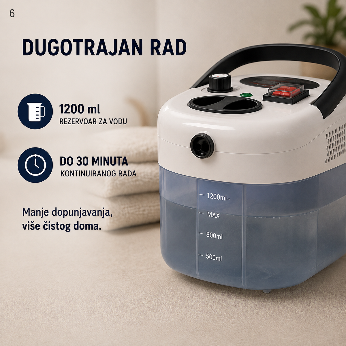 Paročistač sa kompresorom 2500W
