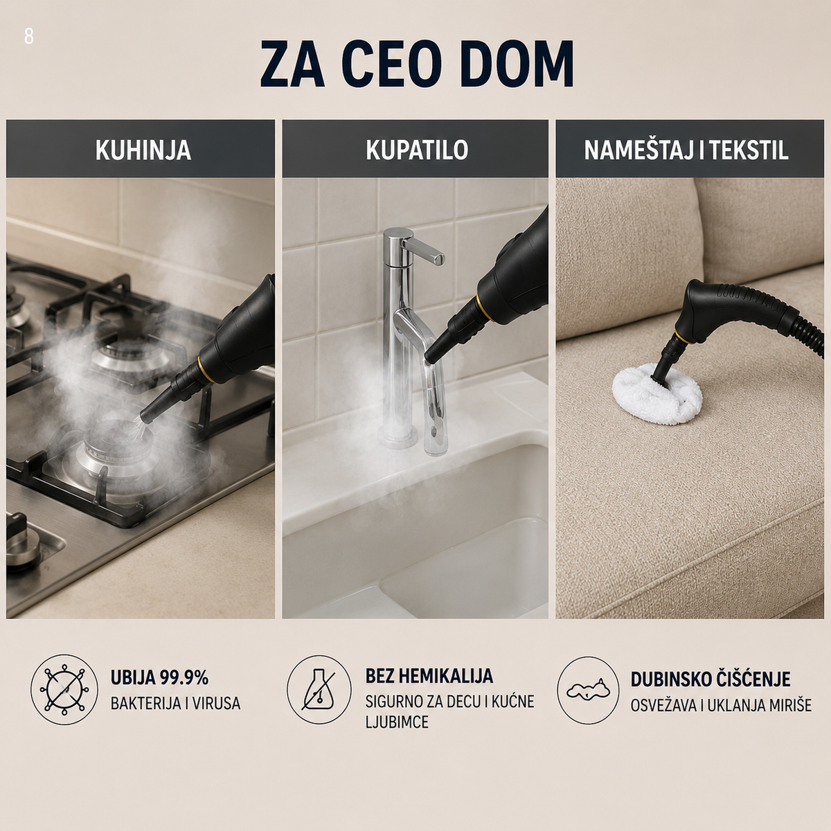 Paročistač sa kompresorom 2500W