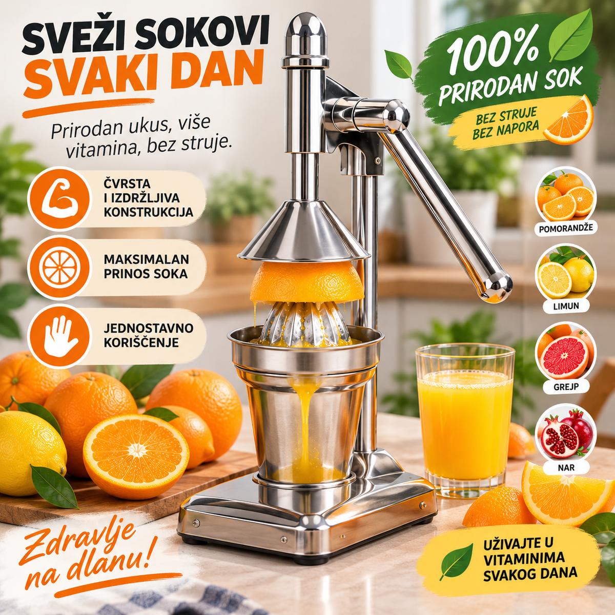 Retro Ručni Sokovnik od Inoxa