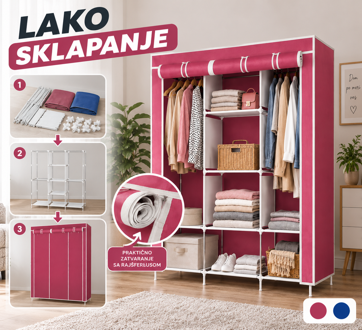 Preklopni Orman 170x135cm