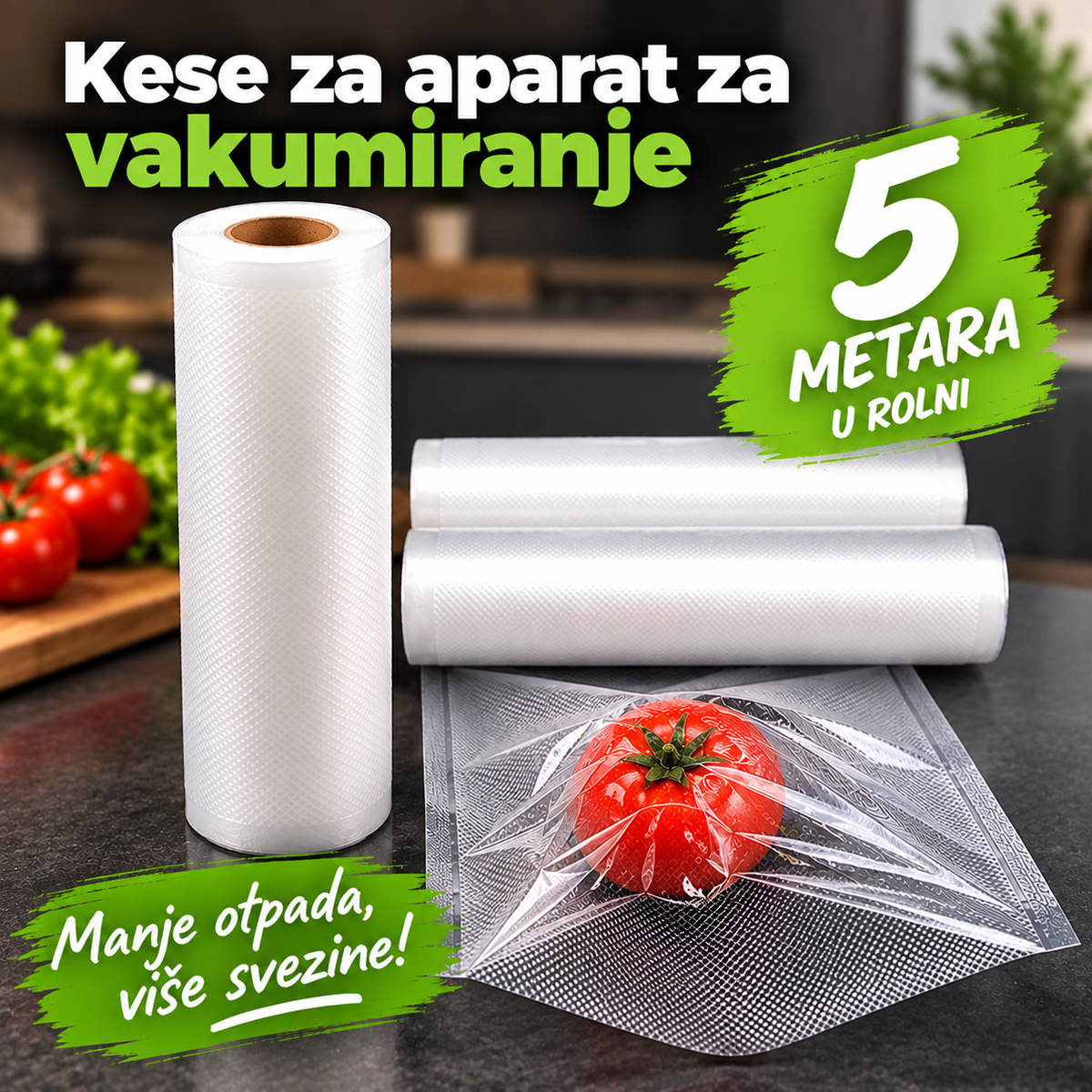 Kese za aparat za vakumiranje – 5 metara rolna