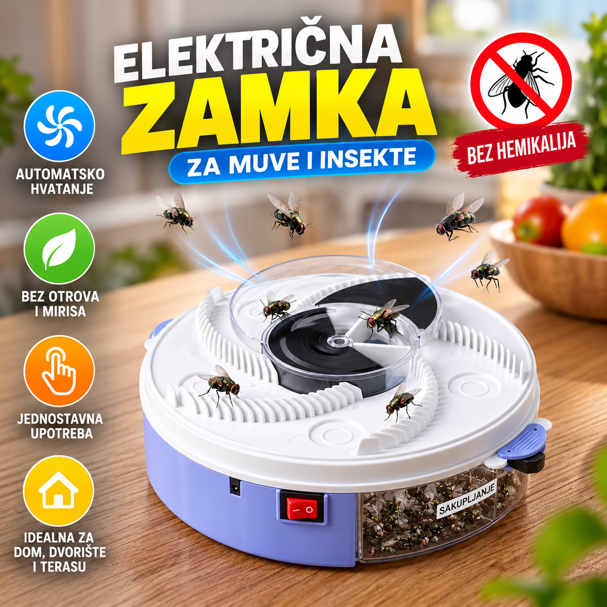 Električna zamka za muve i insekte