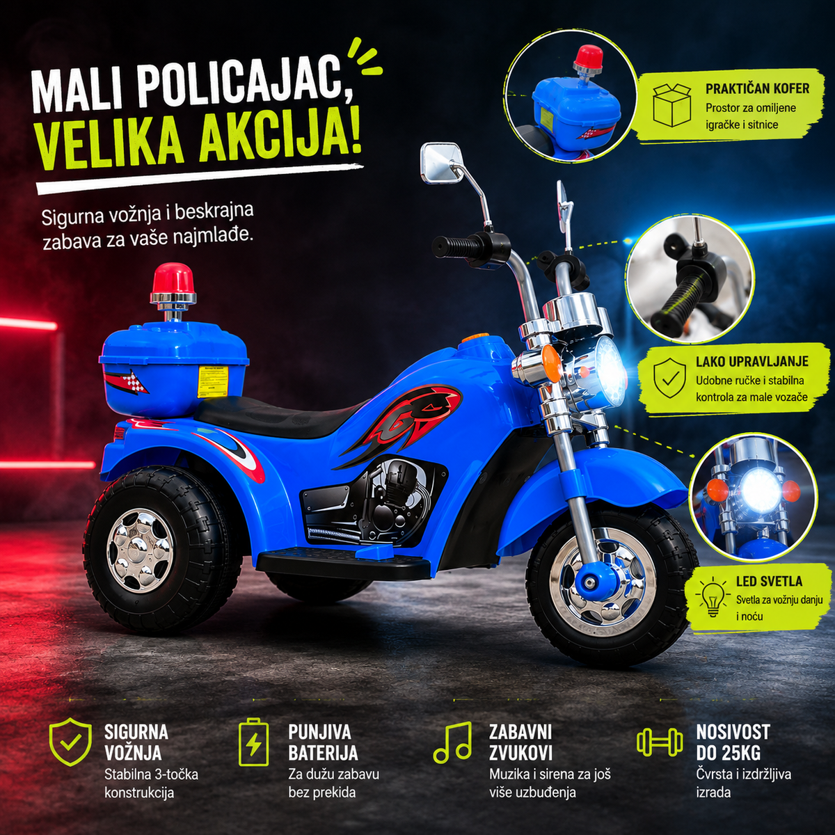 Akumulatorski Motor Za Decu
