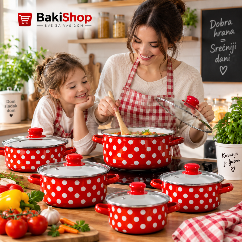 SET RETRO ŠERPI - 5 KOMADA