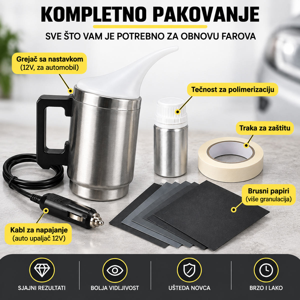 Set za polimerizaciju farova