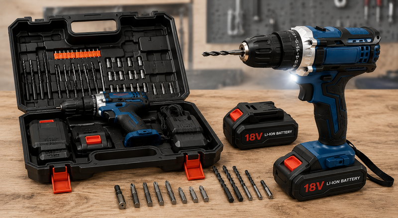 HANSON AKU BUŠILICA 18V + SET ALATA